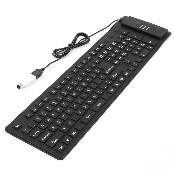 USB flexible faltbare Stille Silicon Tastatur für Tablet Computer 