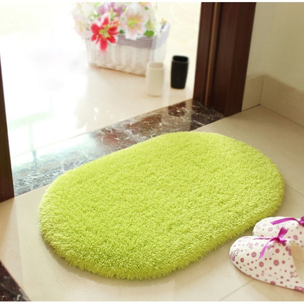 40x60-Cm-Scharpieplüsch nicht lässt absorbierende Badezimmermatte ovaler Küchenteppichteppich gleiten