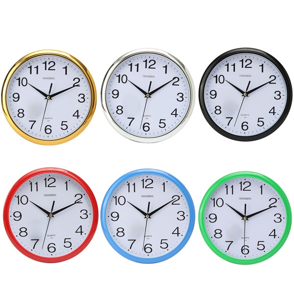 Sechs Farben Weinlese Runde Modern Home Schlafzimmer Zeit Kitchen Wall Clock