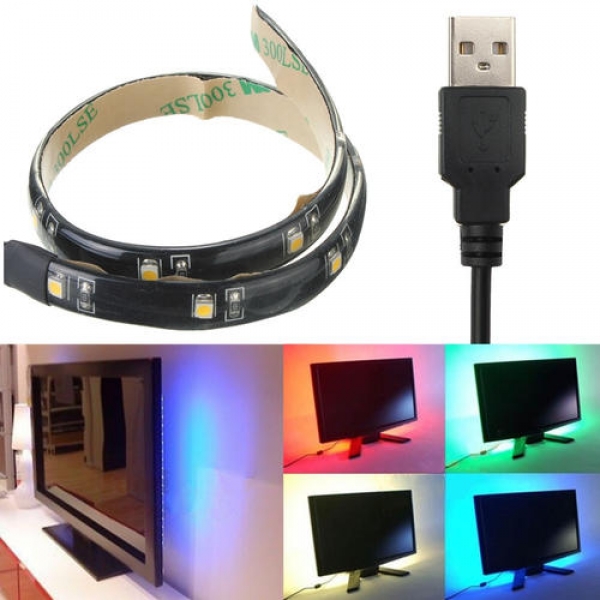 LED Streifen 30CM Licht 3528 wasserdicht mit USB Anschluss Kabel Super Bright DC 5V