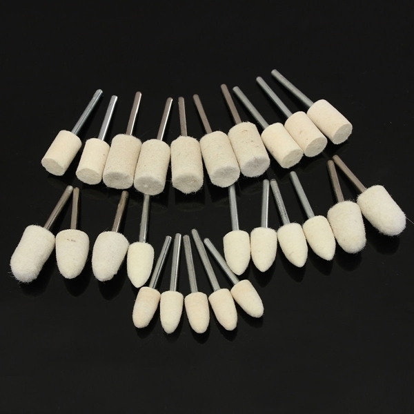 25pcs 3mm Schaft Wolle Polierkugelpolierscheibe Für Dremel