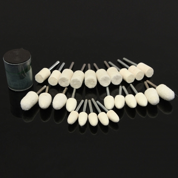 25pcs 3mm Schaft Wolle Polierkugelpolierscheibe Für Dremel