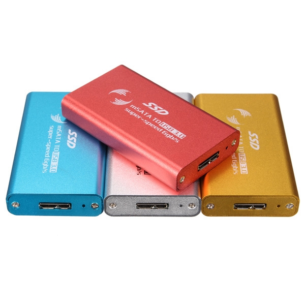 5x3cm 1.8inch mSATA zu USB 3.0 Externes Gehäuse Konverter Adapter SSD Fall Kasten