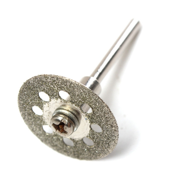 10pcs Diamant-Ausschnitt-Radscheiben 16-50mm Rotary Werkzeugteile mit 2 Aufnahmewellen