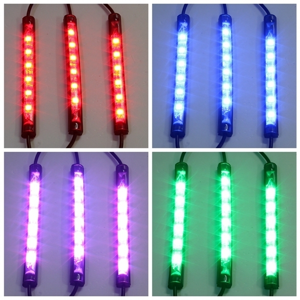 10pcs Wasserdicht RGB LED Flexibel Neonroehre Lichter Kit für Motorrad Auto ATV 