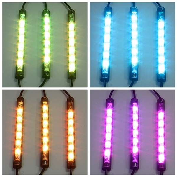 10pcs Wasserdicht RGB LED Flexibel Neonroehre Lichter Kit für Motorrad Auto ATV 