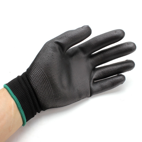 12pairs xingyu pu518 13gauge nylon - anti - statische palm überzogene arbeitssicherheit handschuhe größe