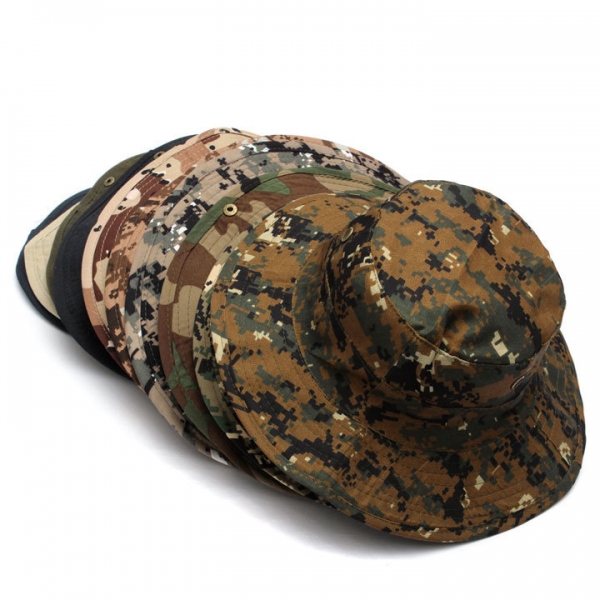 Military Boonie Hat Camo Abdeckung Wide Brim Tarnung Camping Jagd Cap