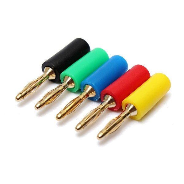 5pcs 5 Farben 2mm Bananenstecker Jack für Lautsprecher Verstärker Multimeter Messsonden Anschluss
