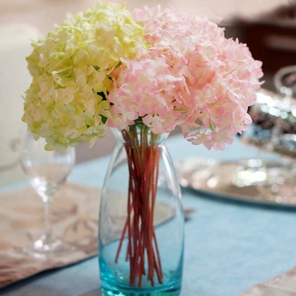 Künstliche Blumen-Hydrangea-Silk Brautstrauß-Partei-Ausgangs-Hochzeits-Dekor 5Colors