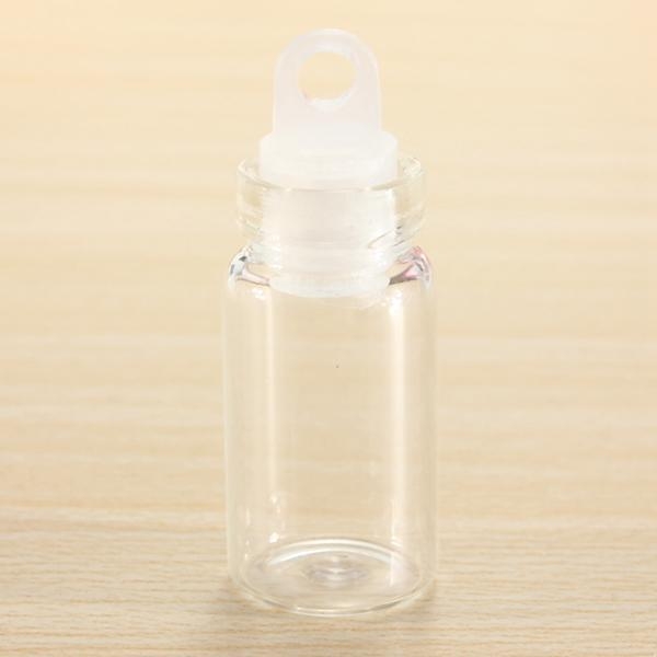 10pcs Klar Mini Leere Nachricht Glasflaschen Flasche mit Kunststoffdeckel