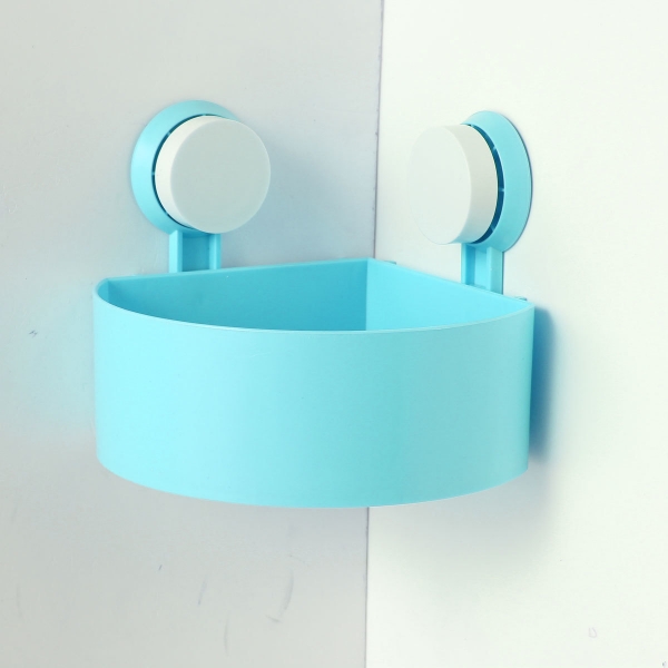 Plastik Badezimmer Wand Eckregal Saugnapf Rack Speicher Halter