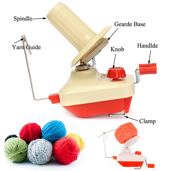 Handbetriebene Plastikwinde Maschine Yarn Fiber Wool String Kugelwickelmaschine