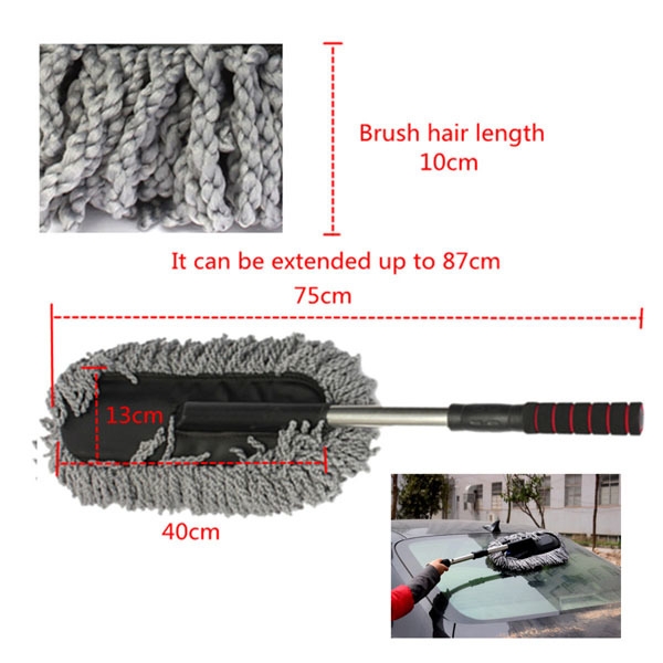Autowaschanlagen Reinigungsbürste Duster Staub Wax Mop Mikrofaserteleskop Abstauben Werkzeug