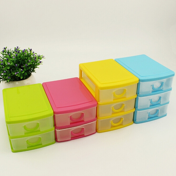 Kunststoffschubladen Schmuck Lagerplätze Box Organisator Halter Desktop Cabinet Fall