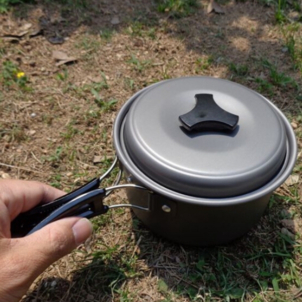 Im Freien kampierende wandernde Picknick Kochset Pot Pan Bowl Geschirr