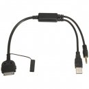 AUX auf USB Audio Interface Y Kabel Adapter Blei für BMW Mini Cooper iPhone iPod