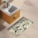 PAG 3D Badezimmer Wasserdicht Euro Pattern Boden Sticker Anti Slip Waschbar Shower Room Decor