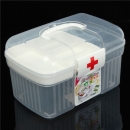 2 Schichten Gesundheit Pill Chest Hilfe Set Medizin Drug Flaschen Speicher Behälter Kasten Raum Plastik 