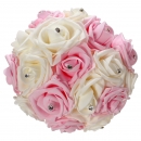 30cm / 11.8'' Kristall Foam Blumen Roses Wedding Brautbrautjunfer Bouquet Posy