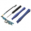 USB Ladeanschluss Flexkabel mit Mic + Reparatur Werkzeuge für Samsung Galaxy S4 I9505 REV19