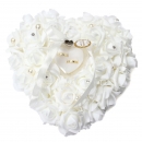Hochzeit Bevorzugungen Romantische Perlen Rosen Herz geformte Geschenk Ring Kasten Kissen Kissen