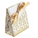 1pcs Gold Silber Band Hochzeit Bevorzugungs Partei Geschenk Süßigkeit Papierschachteln Taschen