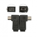 Mini USB 5Pin Mann zum weiblichen Verlängerungs Adapter 90 Grad rechts / links abgewinkelt