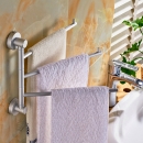 Badezimmer Aluminium Wand befestigter Handtuchhalter Speicher Halter mit 3 Drehen Rails