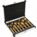 8ST 9/16 bis 1 Zoll Titan beschichtet Twist Drill Bits geraden schaft mit Aluminium Box
