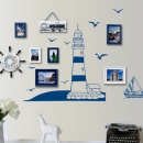 Mediterraner Stil Abnehmbare Turm Segelschiff Sea Gull Foto Home Kunst Wand Aufkleber Abziehbild Dekor Papier
