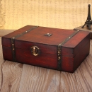 Großes Vintage hölzernes Speicher-Geschenk-Süßigkeit-Geschenk-Kasten-Hochzeitsfest-Schmucksache-Geschenk-große Kasten