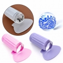 Transparente freie Silikon Nagel Kunst Polnisch Stampfer Stamping Drucker Plattenschaber Satz