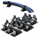 10PCS Black Adhesive Cord Wire Cable Clips Ties Organizers Wall Mounted Clamps