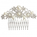 Braut Hochzeit Perle Kristall Strass Hairpin Blumen Diamante Haarspange Kamm