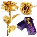 Neue Goldfolie überzogene Rose Valentinstag Geschenk Goldene Rosen Blumen Geschenk Kasten Dekor