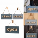 Vintage Wood Öffnen Schließen Welcome Bar Cafe Shop Store Tür Fenster Hängeschild
