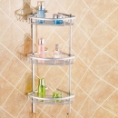 Aluminium Wand befestigter Badezimmer Eckdusche Caddies Lagerung Regal Zahnstangen Halter