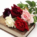 Einzel Stoff Rose künstliche gefälschte Blumen Blumenstrauß Hochzeit Hauptdekoration