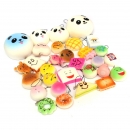 12st Zufalls Kawaii Squishy Panda Bun Toasts Multi Donuts Squishy Soft Cell Phone Straps