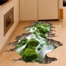 3D Stream Fußboden-Dekor-Wand-Aufkleber-entfernbare Wandabziehbilder Vinylkunst-Ausgangsdekoration