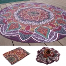 145 cm Druck Thin Chiffon Strandtuch Mandala Runde Bettlaken Tapestry Tischdecke Decor