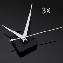 3Pcs DIY White Triangle Hände Quartz Schwarz Wanduhr Bewegungsmechanismus