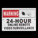 30 x 20cm (12 \"x 8\") 24 Stunden Online Remote Video Überwachung Sicherheit CCTV Kamera Metall Sign Aufkleber