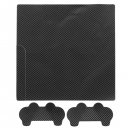 Schwarzer Carbon-Faser-Haut-Aufkleber-Schutz 1 Konsole + 2 Steuerpult für PS3 dünn