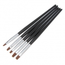 5pcs Tiny Nagel Kunst Acryl UVgel Stift Malerei Flat Brush Set Werkzeug
