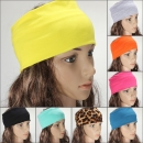 Damen Multicolor Elastische Haarbänder Turban Stretch Breit Yoga Headbrand
