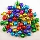 100 PC mischte Farben Eisen Weihnachten Jingle Bells 8x6mm