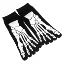 Mens fünf Zehen Socken Soft Paw Skeleton Neuheit Socken 