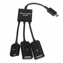 Dual Micro USB Host OTG Hub Adapter Kabel für Tablet